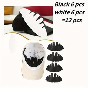 TEMU 12개입 야구모자 땀방지 밴드 - 스포츠 모자, 와이드 브림 모자 및 아웃도어 하드탑 모자용. 조절 가능한 헤드밴드로 간편 설치