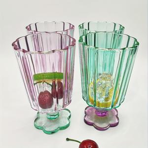 TEMU 2/4/6개입 하이스템 유리컵, 꽃, 샴페인, 레드 와인, , 차가운 음료 및 물에 스타일리시하고 아름답습니다.