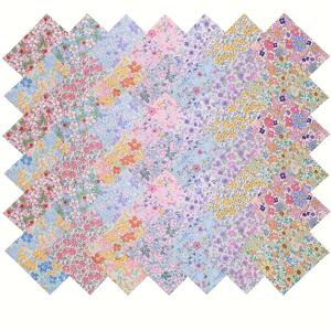 TEMU 42개 세트 아름다운 수제 플로럴 패브릭, 고품질 퀼팅 천 - 부드럽고 내구성 있는 DIY 패치워크, 바느질, 인형 만들기, 스크랩북, 홈 데코 등에 이상적인 공예 재료. 예술적 창작을 위한 완벽한 선물