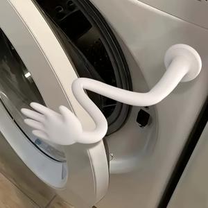 TEMU 세탁기 및 건조기용 조절 가능한 실리콘 도어 홀더 - 사용자 친화적, 유연하며 내구성이 뛰어난 스토퍼로 신선도를 유지하고 냄새를 제거하며 전기 불필요, 세탁기 및 건조기 모두에 적합.