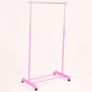 TEMU 헤비듀티 핑크 빨래 건조대 - 이동식 바퀴 포함, 공간 절약형 실내/야외용 발코니·세탁실·기숙사용 옷걸이 선반, 안정적인 디자인