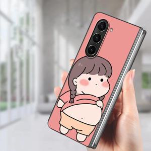 TEMU 휴대폰 케이스 - 삼성 갤럭시 Z 폴드 7 6 5 4 3 Z 폴드6 Z 폴드3 Z 폴드5 Z 폴드4 Z 폴드7 적합 케이스 뒷면 휴대폰 커버 사랑스러운 커플