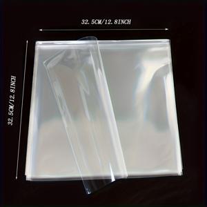 TEMU 50개 비닐 레코드 내부 슬리브 - 12인치 레코드용 투명 무산성 보호 커버, 내구성 있는 플라스틱 앨범 커버, 스크래치 및 먼지 방지, 표준 앨범 재킷에 적합, 비닐 보관 및 디스플레이용, 매끄러운 디자인, 매끄러운 가장자리 설계, 레코드 슬리브, 비닐 레코드 커버