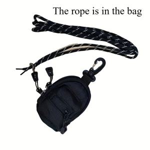 TEMU 컴팩트 옥스포드 천 키 & 이어폰 정리 가방 - 통기성 좋고 내구성이 뛰어난 미니 파우치, 조절 가능한 스트랩 포함, 동전, 헤드폰 및 일상 사용에 적합, 이어버드 휴대 케이스|캐주얼 스타일 가방|안전한 보관 솔루션