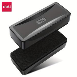 TEMU 델리 마그네틱 화이트보드 지우개 블랙보드 지우개 흡수성 플라스틱 테이프 벨벳 천 보드 지우개 사무용품