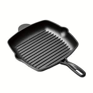 TEMU BANGRUI 대형 헤비듀티 주철 사각 그릴 팬 & 그리들 - 스테이크 프라이 팬, 가스/전기 스토브 및 야외 사용 가능, 고르게 열 분포