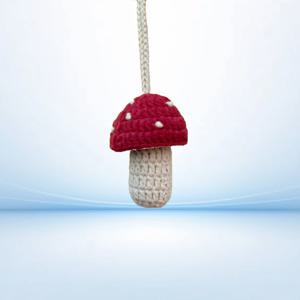 TEMU 핸드메이드 크로셰 버섯 파우치, 립스틱 가방 포함 매달이 장식; 실용적이고 재미있는 크로셰 액세서리; 친구에게 딱 맞는 선물