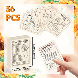 TEMU 36장 소마틱 대처 기술 카드: & 스트레스 치료를 위한 기술과 운동, 감정 조절 플래시카드, 자기 사랑, 여성을 위한 셀프케어 선물