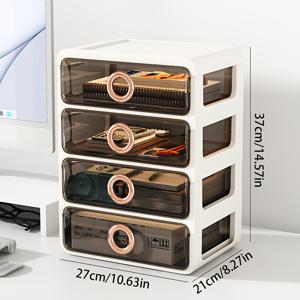 TEMU 라이프 데클레어션 멀티티어 서랍 수납장 - 헤비듀티 플라스틱 스택 가능 정리함, 다중 서랍, 공간절약형 데스크탑 & 책상 밑 파일 캐비닛, 홈오피스, 기숙사, 욕실용 - 조립 필요 (드레서, 카운터탑에 적합), 책상 & 서랍 정리함, 홈 수납용|거실장