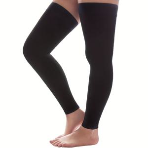 TEMU 1쌍 허벅지 높이 발없는 압박 양말 여성 & 남성 지원 사이클링 댄싱 요가 쿵푸용 긴 압박 양말