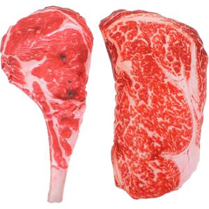 TEMU 2개 세트 리얼리틱 스테이크 - 생생한 표면 및 육즙이 살아있는 인조 고기, 고해상도 소고기, 사진 소품, 디스플레이, 홈 주방, 가게 장식, 포즈 사진용