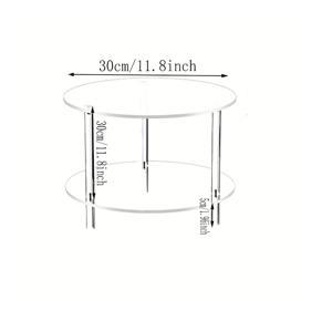 TEMU 거실, 아파트, 사무실 및 침실의 소파에 적합한 투명 아크릴 커피 테이블. 가정 및 사무실 환경에서 중앙 테이블 또는 티 테이블로 사용할 수 있습니다.|티테이블