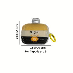 TEMU 애플 프로/프로 2/프로 3용 케이스 1개, 1/2/3/4세대 호환, 3D 병목 캡 & 루프가 있는 소프트 커버 - 프로 이어버드용