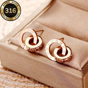 TEMU 고품질 스테인리스 스틸 저자극 골든 로마 자수 후프 귀걸이, 퇴색 방지, 간편하고 우아함, 일상복 또는 패셔너블한 파티에 적합, 이 주얼리 추가는 여성에게 세련된 선물로 만들어줍니다.