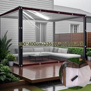 TEMU 물과 먼지에 강한 캐노피 재질로 바람으로부터 보호하고 열을 차단하며 방수 타프 역할을 하며, 내구성이 뛰어난 8Mil 방수 원단으로 제작된 발코니 커버입니다.