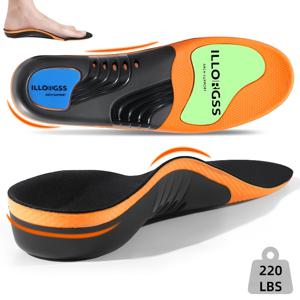 TEMU 남성 & 여성용 아치 지지 깔창 - 두꺼운 쿠션 젤 패드, 고탄성 충격 흡수, 러닝, 피트니스, 일상용 인체공학적 풋베드 - 내구성 있는 PU 소재, 스니커즈, 캐주얼화, 발 관리, 스포츠 깔창, 작업용 깔창|운동화|런닝화|러닝화