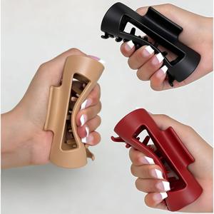 TEMU 3개입 부드러운 실리콘 스타일리시 헤어 클립 - 강력한 미끄럼 방지 그립 - 인체공학적 디자인, 상어 클립 실리콘 헤어 클립, 안전하고 부드러운 상어 클립, 미끄럼 방지 헤어 그립, 깨지기 쉬운 것이 아닌 새로운 디자인의 내구성 있는 추가품