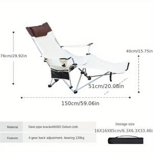 TEMU 접이식 발받침 리클라이너 캠핑 의자 휴대용 접이식 의자 경량 비치 캠핑 & 데크 의자 컵 홀더 포함 낚시 여행 피크닉 뒷마당에 적합한 헤비듀티 리클라이너 컴팩트 의자|캠핑의자|접이식의자|의자