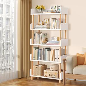 TEMU OYIKYI 책장 거실 서재 책꽂이 다용도 공간분리 수납선반 - 멀티존 5단 수납공간,장식품/앨범/책/장난감/화분/소품/인형/수납함 정리 가능+ 원단으로 제작되어 강력한 내구성+받침대 디자인,청소편리+3면 가드 수납 디자인 물건 떨어짐 방지 - 거실/사무실/카페/학원 추천+학생/주부/사무직/소상공인 필수품|책꽂이|수납정리함|책장