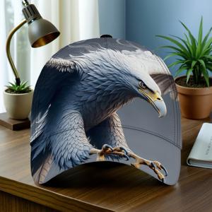 TEMU 1개 독수리 비행 우아한 자유 야구 모자 | 가볍고 남녀공용, 햇빛 가림, 사이즈 조절 가능, 데일리, 스포츠 및 휴가용으로 적합