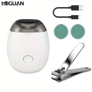 TEMU 휴대용 전동 손톱깎이 | 3단 속도 조절 매니큐어 도구, USB 충전식 리튬 배터리, 저소음 & 야광 조명, 플라스틱 바디|손톱깎이