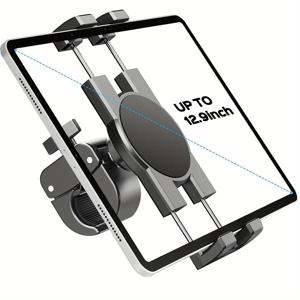 TEMU 스핀 바이크 태블릿 홀더 마운트, 자전거, 러닝머신, 마이크 스탠드 운동 핸들바용 휴대전화 iPad 홀더, 4.7''-13'' iPad 및 모든 스마트폰에 적합|태블릿PC
