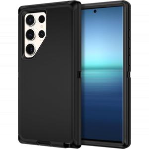 TEMU 휴대폰 케이스 - 휴대폰 케이스 - 삼성 갤럭시 S24 울트라, 갤럭시 S24, 갤럭시 S24 플러스용 튼튼한 듀얼 레이어 아머 폰 케이스