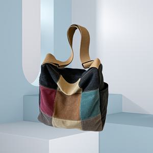 TEMU 대비되는 색상의 스플라이스 여성 숄더백 크로스바디 백 개인 대학 스타일 학교 가방 사각 캔버스 가방