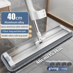 TEMU 쉽고 간편한 청소를 위한 가정용 납작 밀대, 자동 세척 천과 디자인 특징, 간편한 바닥 청소에 적합