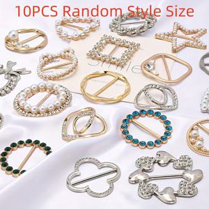 TEMU 10개/20개입 (스타일 및 사이즈 랜덤) 티셔츠, 허리 벨트 링, 스카프 클립용 메탈 코너 매듭 버클, 및 선물용으로 적합