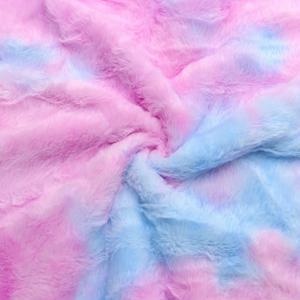 TEMU 부드러운 인조 토끼 모피 원단 - 12.99x7.87인치 컬러풀 그라데이션 타이다이 플러시, DIY 의류, 모자 및 애완동물 침대용 프리컷 폴리에스테르