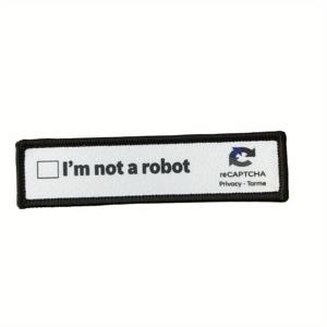 TEMU 나는 로봇이 아니다 모랄 배지 패브릭 프린팅 패치 - 옷, 후크 앤 루프 전술 백팩 스티커 어플리케