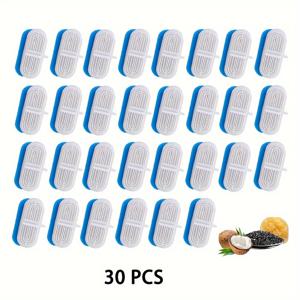 TEMU 고양이 정수기용 필터 10/30개입, 고양이 정수기 교체 필터, 자동 애완 동물 정수기용 활성탄 다중 필터링 시스템, 배터리 없음