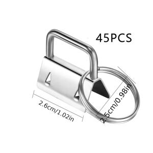 TEMU 45개 창의적인 꼬리 클립 키체인 세트 (키링 포함), 손목 밴드 장식 액세서리 및 주얼리 공예 키체인 제작에 적합.|키링|키링부자재