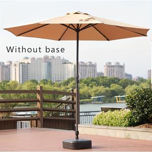 TEMU 1개 대형 야외 파티오 우산, 8살 튼튼한 프레임, 수동 크랭크 틸트 & 헤비듀티 캐노피 - 푸시 버튼 조절, 넓은 커버리지, 수영장, 발코니, 시장/이벤트용 - 쉽게 세척 가능한 평면 원단 (대부분의 야외용 호환)