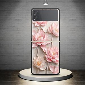 TEMU 삼성 갤럭시 Z 플립 시리즈, Z 플립5, Z 플립4, Z 플립 5G, Z 플립6 및 Z 플립3를 포함하여 로터스 디자인을 갖춘 하드 쉘 케이스