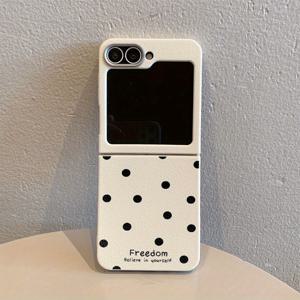 TEMU 폰 케이스: 블랙 폴카 도트 영어 TPU 접이식 풀 커버리지 충격 방지 폰 케이스 5238 갤럭시 Z 플립 6, 갤럭시 Z 플립 5, 갤럭시 Z 플립 4, 갤럭시 Z 플립 3 5G용, TPU 폰 케이스 갤럭시 풀 커버리지 충격 방지 슬림 경량, 혼합 견고한 쉘 스크래치 방지