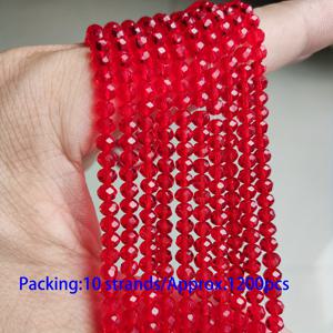 TEMU 도매 10줄 반짝이는 4mm 컬러 유리 구슬/휴일 구슬/오스트리아 유리 구슬/유리 론델 구슬/유리 스페이서 구슬 - 팔찌/목걸이/발찌/귀걸이 액세서리 제작/DIY 루즈 비즈/웨딩 데코|비즈목걸이