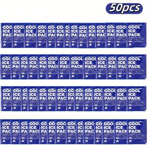 TEMU 50/25/15 재사용 가능한 휴대용 아이스팩, 자가 흡수 아이스백, 누수 방지 쿨링백, 여름 야외 활동, 식품 보존 및 냉장 운송에 이상적, 휴대용 냉동 블록 쿨러, 야외 필수품, 신선함을 위한 쿨러백, 아이스팩 백|얼음주머니