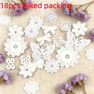TEMU 18개 혼합 자수 패치 스티커, 레이스 수제 DIY 의류, 헤어밴드, 머리핀 액세서리, 옷, 가방, 리본, 꽃 자수