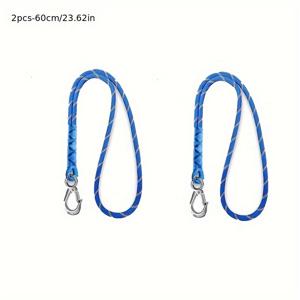 TEMU 1/2개 헤비듀티 나일론 로프 금속 후크 포함 - 내구성 강한 매달기 로프, 그네, 해먹, 파티오 의자용 - 정원, 캠핑용 야외 로프 - 그네 세트, 나무 캐노피, 데크 의자 부착 가능|캠핑의자