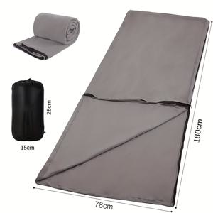 TEMU 보온용 기모 안감 침낭, 지퍼형 캠핑 침낭, 캠핑 및 백패킹에 적합, 휴대용 수납 가방 포함