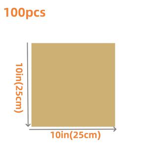 TEMU 100개 미표백 스퀘어 에어프라이어 라이너 - 일회용 논스틱 양지, 내열 및 내유 베이킹 시트, 모든 에어프라이어 모델에 완벽, 감자튀김, 치킨 및 일상 요리 쉬운 청소
