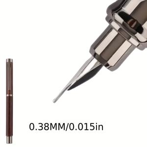 TEMU 고급스러운 우드 그레인 메탈 만년필 - 4가지 펜촉 선택 가능 (잉크 미포함), 캘리그라피 하드펜, 일상 필기, 비즈니스 사인 펜, 선물용|캘리그라피