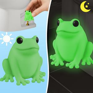 TEMU 야광 개구리 변기 볼트 커버 장식 2개, 귀여운 흰색/초록색/파란색 개구리 모양 변기 나사 커버, 간편한 설치 욕실 액세서리, 사랑스러운 동물, 내구성 있는 3D 프린팅 녹 방지 플라스틱 소재, 재미있는 누르는 방식의 설치 디자인