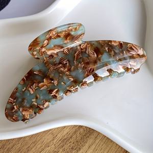 TEMU 1개 여성용 고급스러운 대형 헤어 클로 상어 클립, 업스타일 및 뒤머리 액세서리