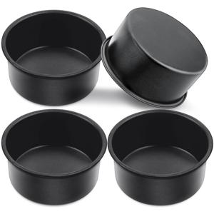 TEMU 4개 세트 미니 케이크 팬 논스틱 라운드 베이킹 트레이 - 헤비듀티 카본 스틸 오븐용 소형 케이크 팬, 생일, 웨딩, 치즈케이크, 피자용 - 다목적 홈 베이킹 도구 (4개 세트)