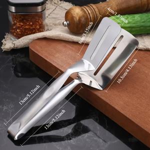 TEMU 버프, 튀김, 빵, 스테이크, 샐러드, 디저트용 다용도 스테인리스 스틸 집게 - 간편한 음식 준비 및 장식을 위한 주방 도구