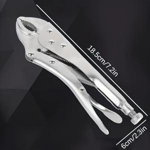 TEMU 정교한 원형 마우스 디자인의 강력한 7인치 잠금 플라이어. 조절 가능한 금속 클램핑 강도 특징으로 목공, 유지 보수 작업 및 용접 현장 수리에 적합합니다.