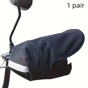 TEMU /핸들바 커버 방수 방풍 UPF 자외선 차단 조절 가능한 끈 조절 기능, 모터사이클, 스쿠터, 산악용 핸들바 날씨 보호 커버